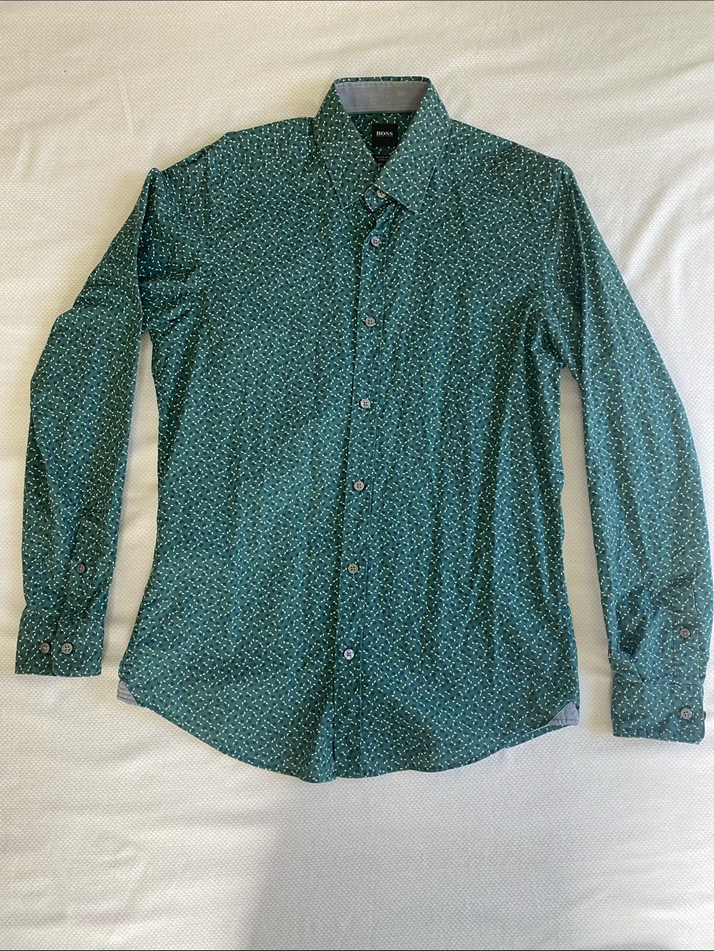 Boss Green Printed Long-Sleeve Dress Shirt